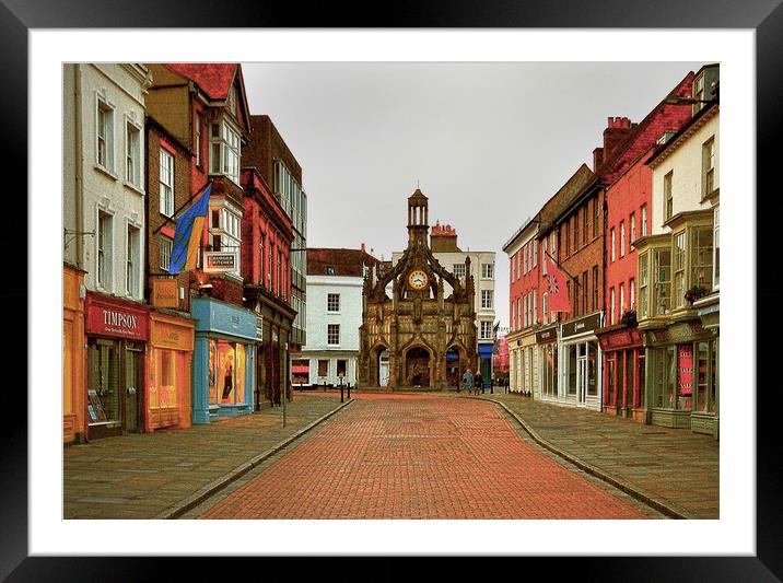 Chichester Market Cross Framed Mounted Print by graham young