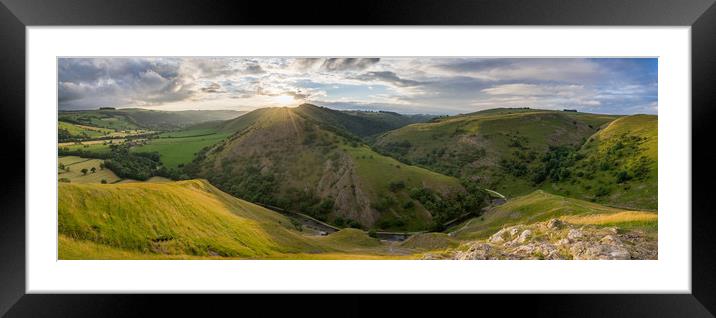Thorpe Cloud Sunset Framed Mounted Print by James Grant