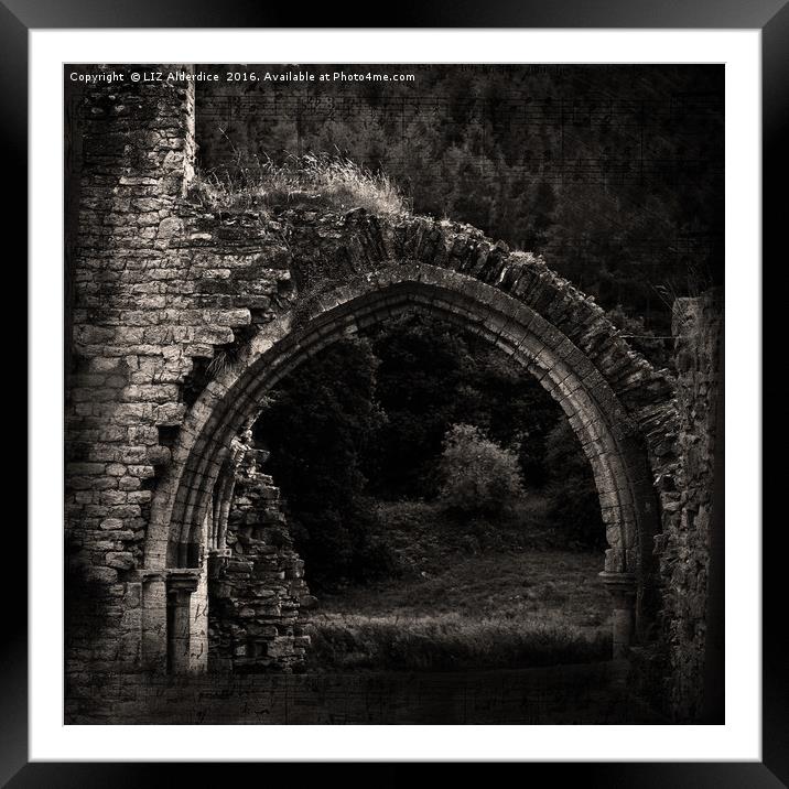 Through the Arch Framed Mounted Print by LIZ Alderdice