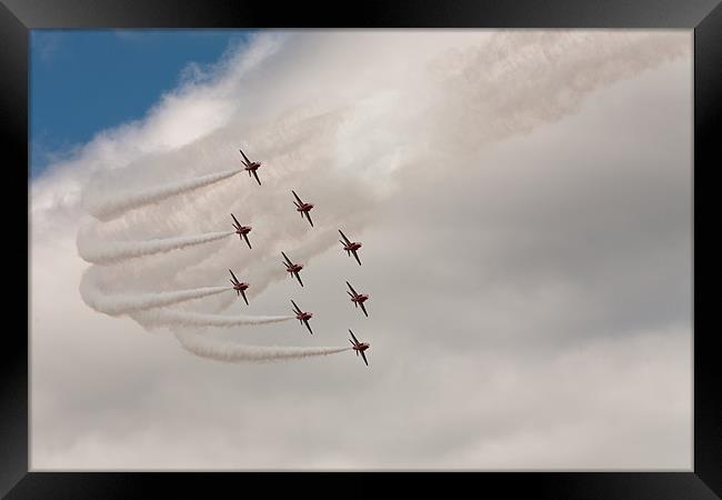 Red arrows Framed Print by Simon Wrigglesworth