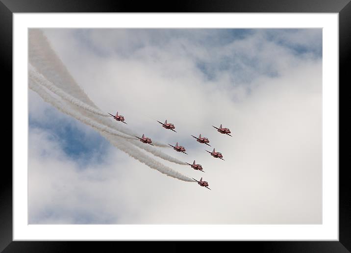 Red Arrows Framed Mounted Print by Simon Wrigglesworth