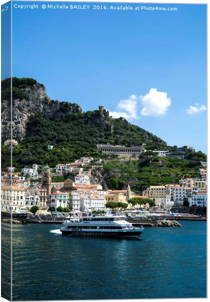 Amalfi Mare Canvas Print by Michelle BAILEY