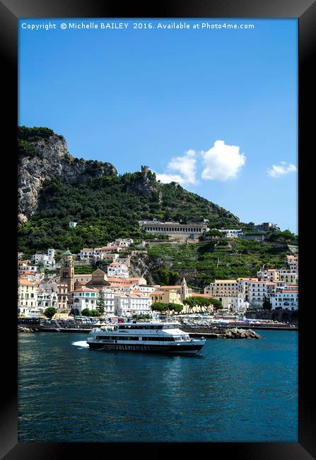 Amalfi Mare Framed Print by Michelle BAILEY
