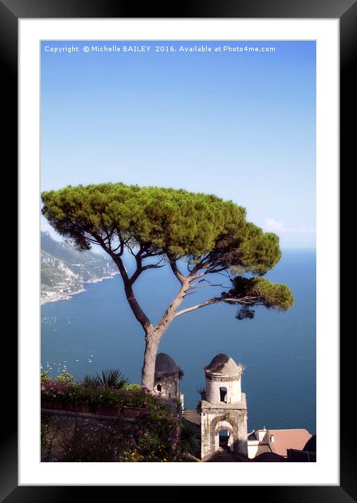 Ravello Vista Framed Mounted Print by Michelle BAILEY