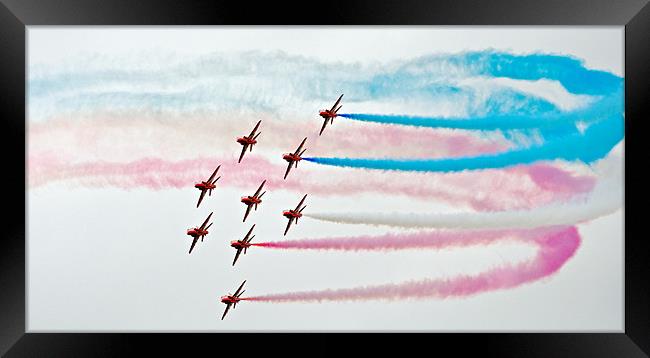 Red Arrows Framed Print by Robert Geldard