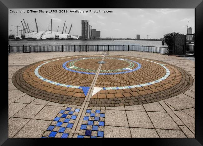 Milenium Dome and Meridian Framed Print by Tony Sharp LRPS CPAGB