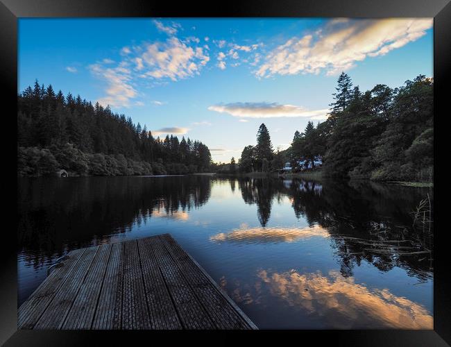 Serenity on Loch Ard Framed Print by Tommy Dickson