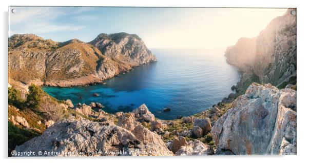 View of thel bay of Cape Formento, Mallorca, Spain Acrylic by Andrei Bortnikau