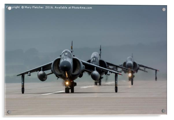 Harrier Jump Jets Acrylic by Mary Fletcher
