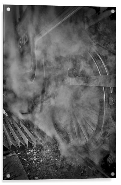 Steam wheel Acrylic by sean clifford