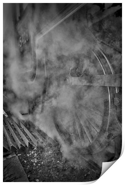 Steam wheel Print by sean clifford