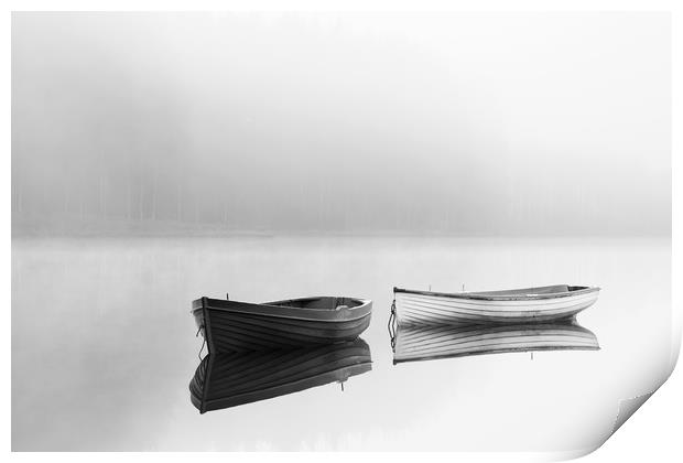 Scots mist on Loch Rusky. Print by Tommy Dickson