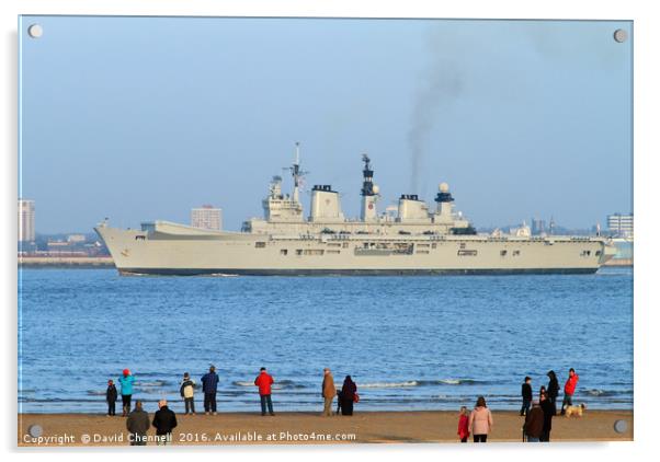 HMS illustrious Acrylic by David Chennell