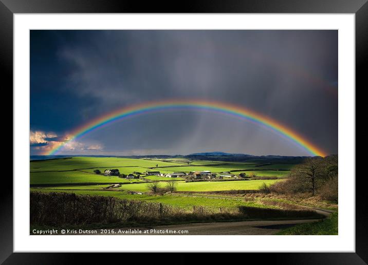 North Poorton Rainbow Framed Mounted Print by Kris Dutson