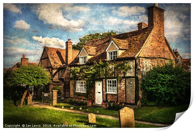 A Corner of Turville Print by Ian Lewis