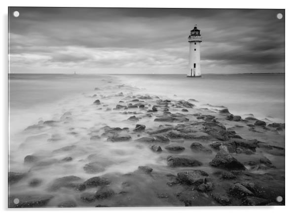 High Tide at Perch Rock Acrylic by Clive Ashton