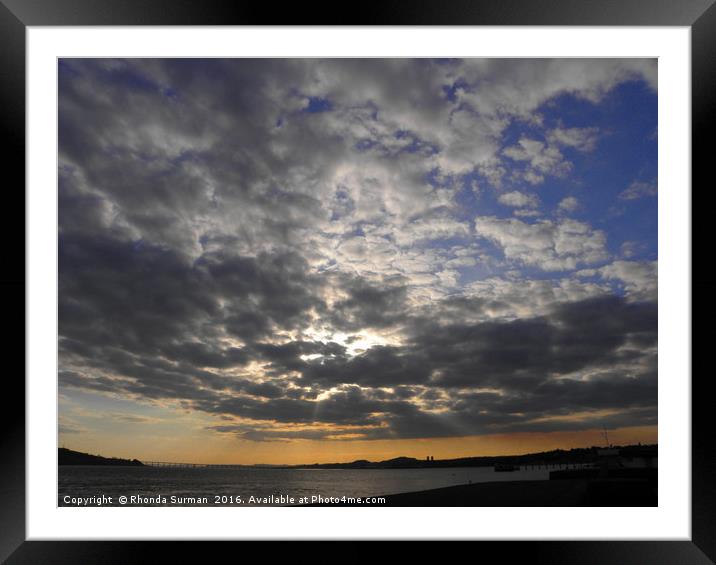 Sky at Broughty Ferry Framed Mounted Print by Rhonda Surman