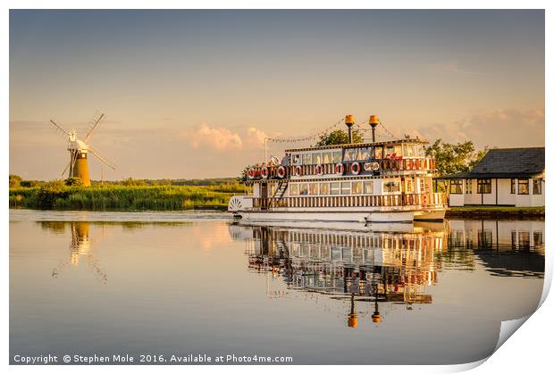 Paddle Boat Southern Comfort Print by Stephen Mole