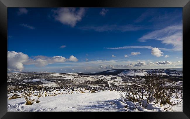 Snowy Scottish landscape Framed Print by Gabor Pozsgai