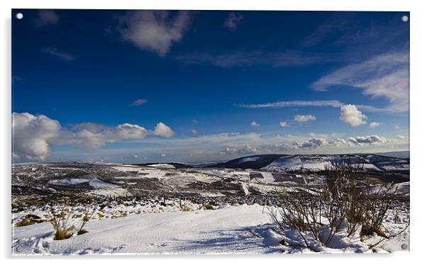 Snowy Scottish landscape Acrylic by Gabor Pozsgai