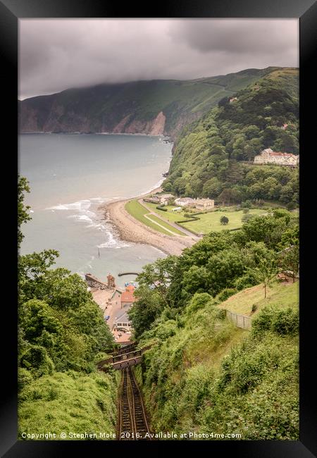 Lynmouth from the Cliff Railway Framed Print by Stephen Mole