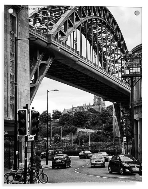 Tyne Bridge  Acrylic by Michael Thompson