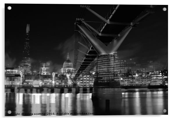 The City Of London Acrylic by sylvia scotting