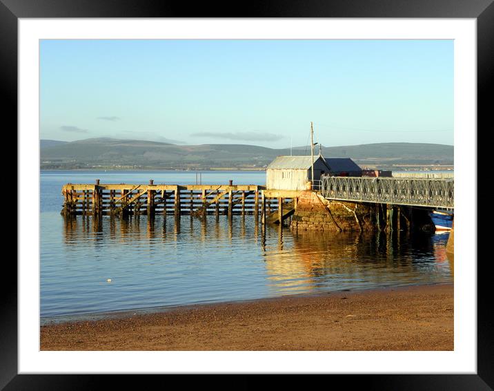 Cromarty harbour from Marine Terrace Framed Mounted Print by Rhonda Surman