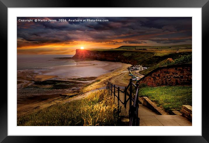 The Cliffs of Saltburn Framed Mounted Print by K7 Photography