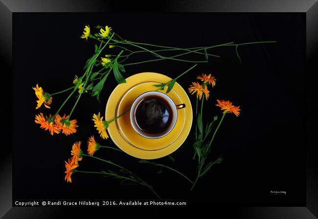 Yellow Coffee Break Framed Print by Randi Grace Nilsberg