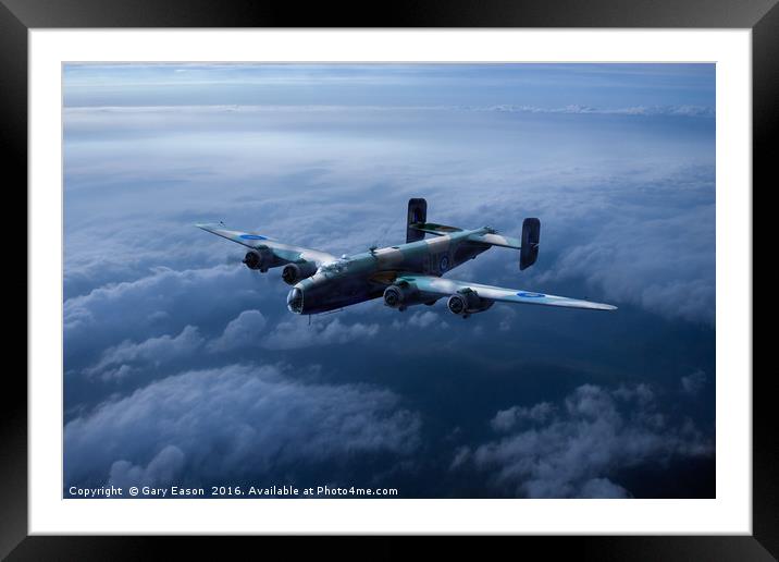 Handley Page Halifax heading home Framed Mounted Print by Gary Eason
