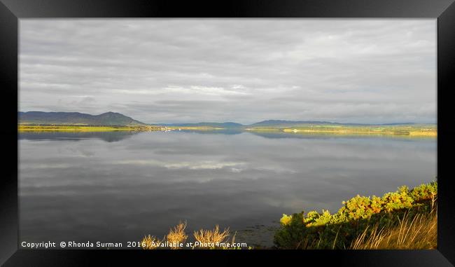 View from Dornoch Bridge Framed Print by Rhonda Surman