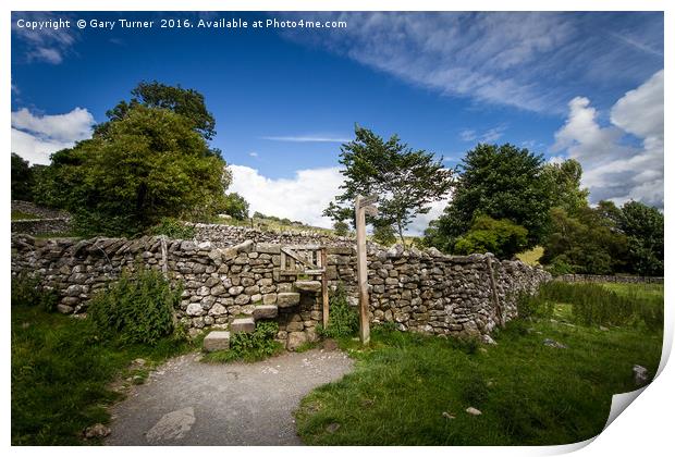 Over the stile Print by Gary Turner