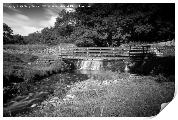 Bridge over Hebden Beck Print by Gary Turner