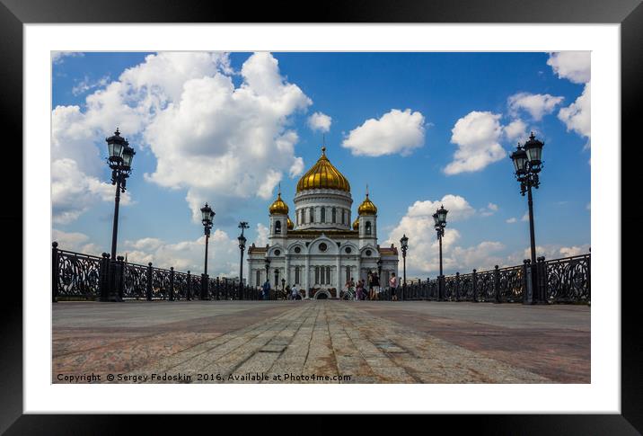 Cathedral of Christ the Saviour. Moscow. Framed Mounted Print by Sergey Fedoskin