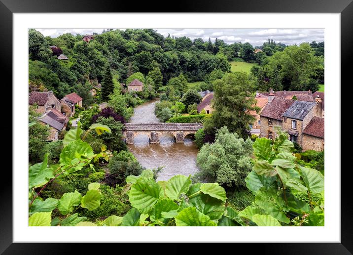 The Bridge at St Ceneri le Gerei Framed Mounted Print by Rob Lester