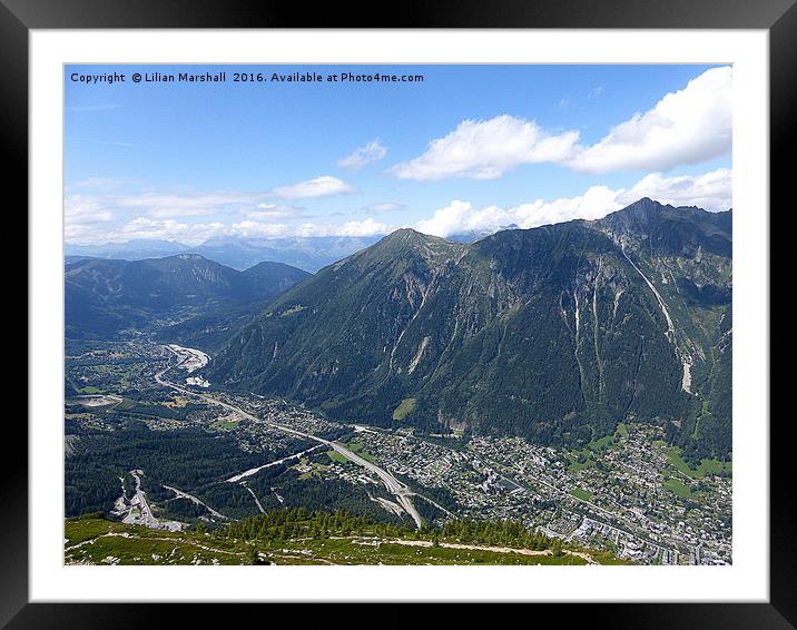 Mountain Roads at Chamonix.  Framed Mounted Print by Lilian Marshall