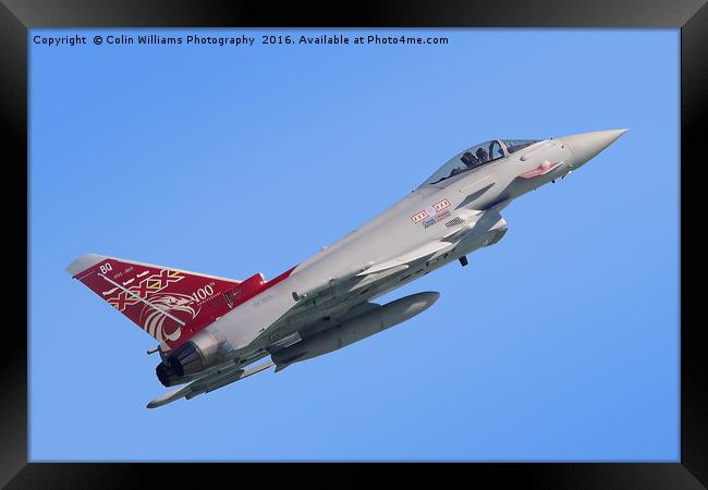 Eurofighter Typhoon Eastbourne 2015 Framed Print by Colin Williams Photography
