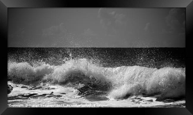 Cornish Waves Framed Print by Tristan Wedgbury