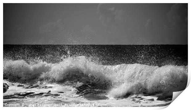 Cornish Waves Print by Tristan Wedgbury