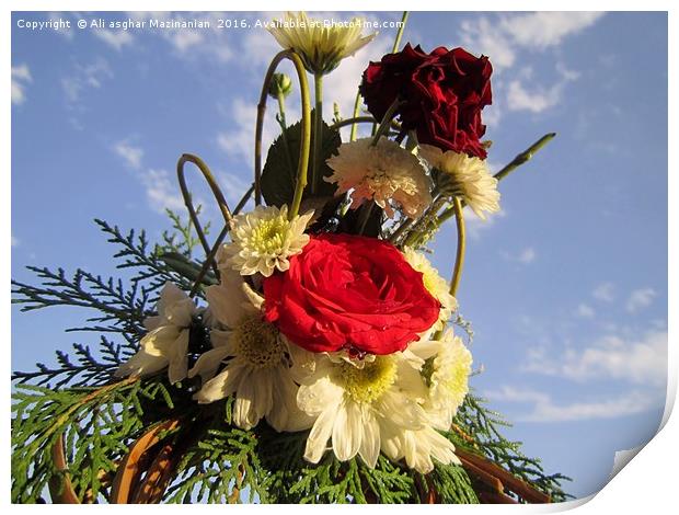 A bouquet of flower ,                              Print by Ali asghar Mazinanian