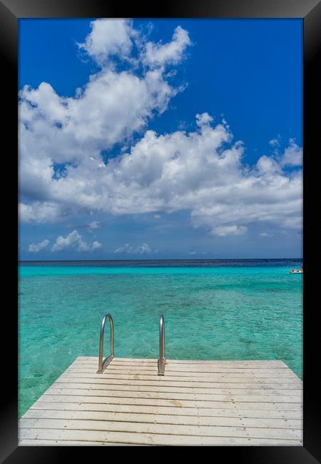   Curacao beach views Framed Print by Gail Johnson