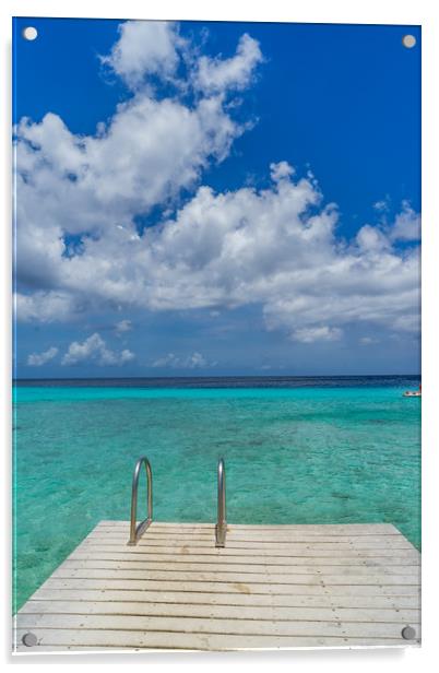   Curacao beach views Acrylic by Gail Johnson