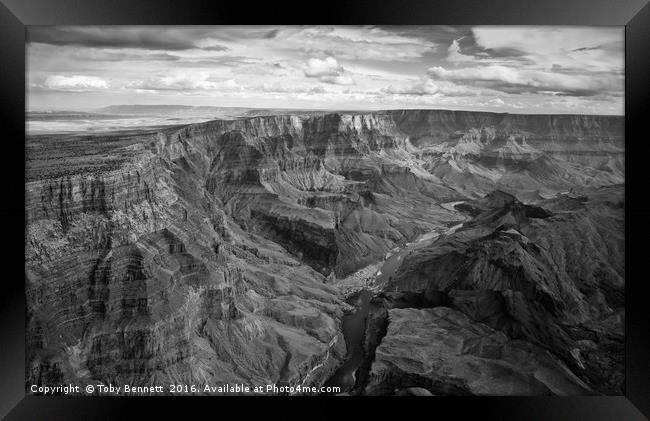 Aerial View of The Grand Canyon Framed Print by Toby Bennett