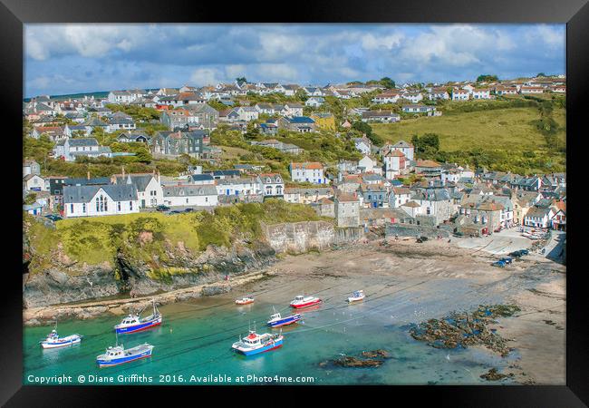 Port Issac, Cornwall Framed Print by Diane Griffiths
