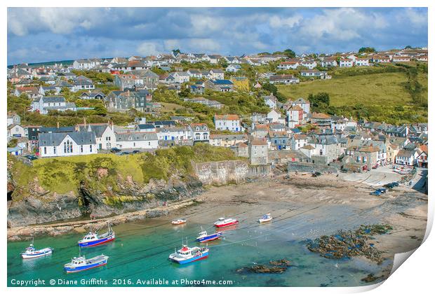 Port Issac, Cornwall Print by Diane Griffiths