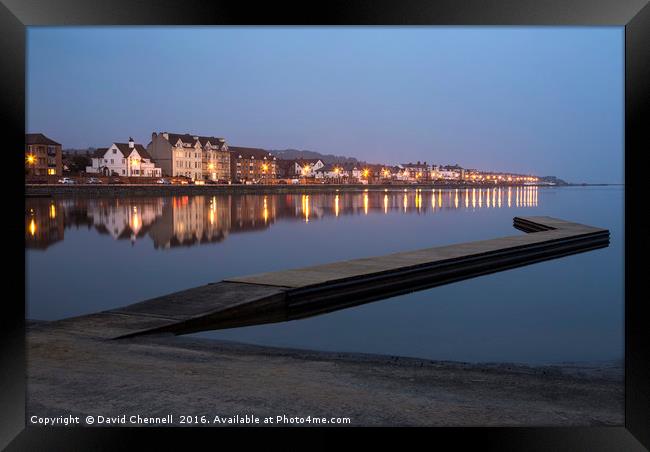 West Kirby Blue Hour Reflection   Framed Print by David Chennell