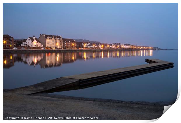 West Kirby Blue Hour Reflection   Print by David Chennell