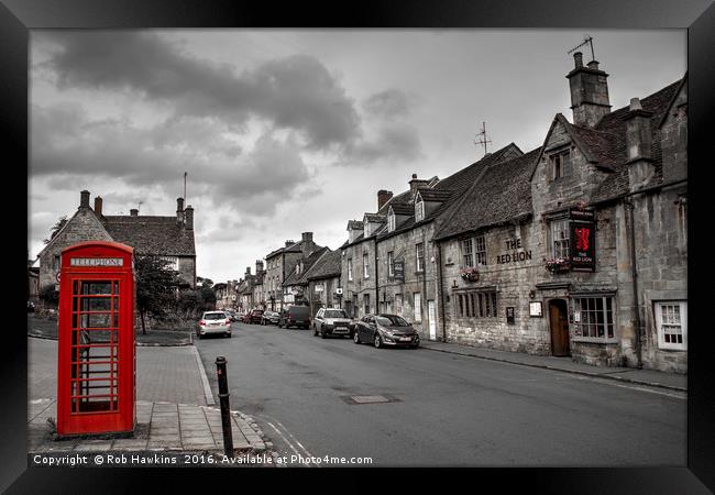 The Red Lion at Chipping Camden  Framed Print by Rob Hawkins