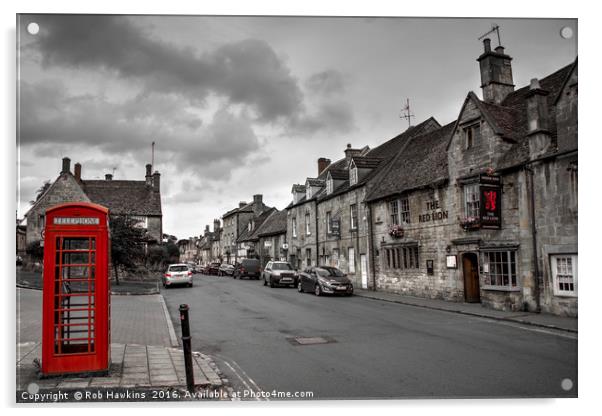 The Red Lion at Chipping Camden  Acrylic by Rob Hawkins